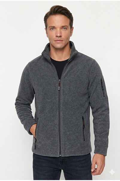 PandaForma Gray Unisex Pocketed Fleece