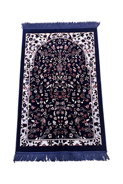 RAVZA HOMEE MESCİDİ NEBEVİ RAVZA MOTİFLİ LACİVERT SECCADE