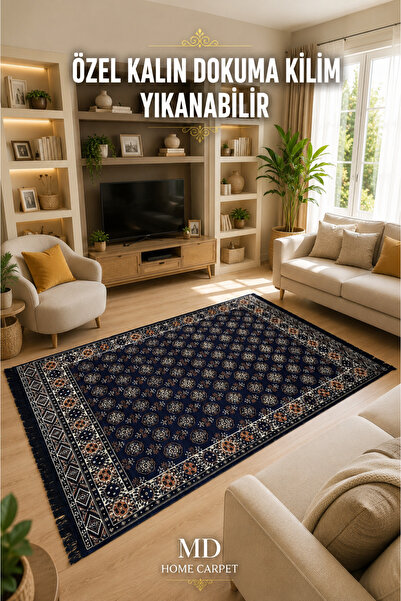 mdhomecarpet Türkiye Şark Köşesi Halısı - Otantik Kilim Desenli, Doğal Dokulu...
