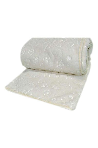 Özdilek 120X100Cm Bone Color Embossed Baby Blanket-Bone-