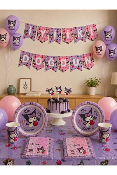 Parti Adresi Kuromi Doğum Günü Parti Seti Balonlu Set 44'lü