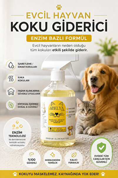 Abelya Evcil Hayvan Koku Giderici-Kedi & Köpek İdrar Koku Giderici-İşaretleme...