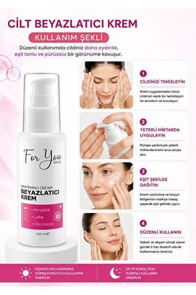 For You Gold Cilt Beyazlatıcı Krem (Kararma Karşıtı - Ton Eşitleyici - Renk Açıcı Krem)