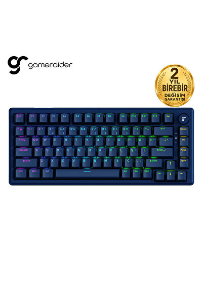 GameRaider K1 HE Dark Blue Ultra-Fast Lime Manyetik Switch 8K Hz Türkçe Gamin...