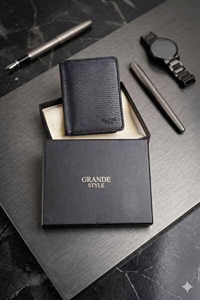 Grande Style 01583 Erkek Hakiki Deri Cüzdan SİYAH