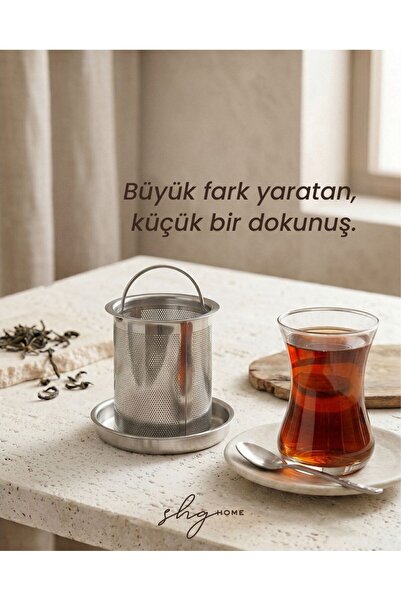 ShgHomeDesign Paslanmaz Çelik Çay Filtresi – Demlik Süzgeç 7.65cm Gıda Teması...
