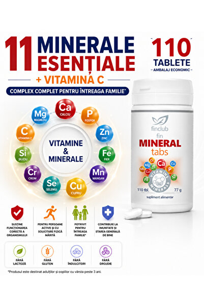 Finclub Supliment alimentar fin Mineraltabs, 110 tablete, complex de minerale...