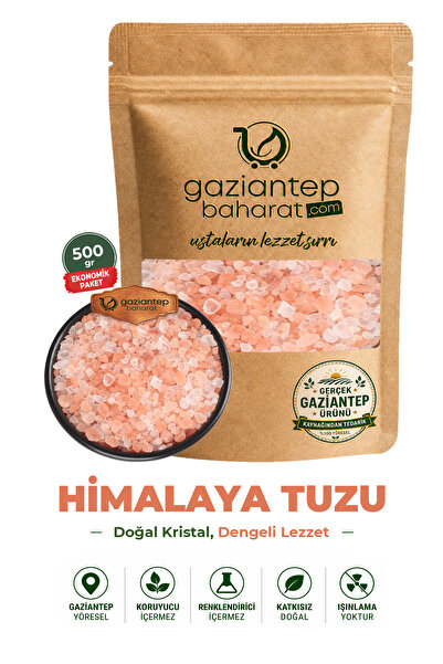 Gaziantep Baharat Himalaya Tuzu (Pembe) 500 gr – Doğal Mineralli Sofra Tuzu