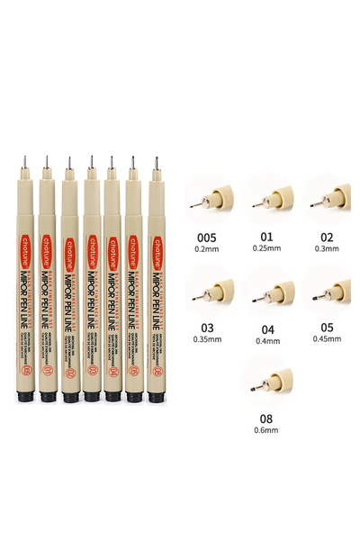 Choice 7 pcs set Manga Markers Needle Pen Art Hand-painted Hook Line Pen Sket...