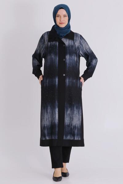 ottoman wear Behrem Büyük Beden Tesettür Kap Siyah OTW25147