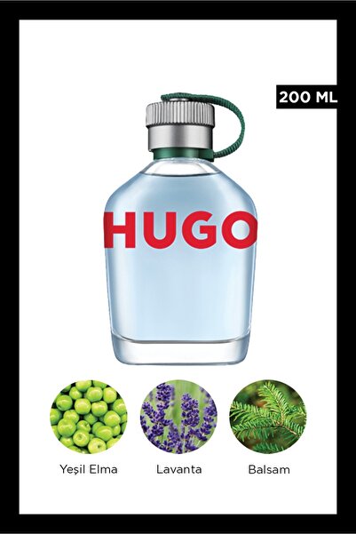 BOSS Hugo Man Green EDT 200 ml Erkek Parfüm