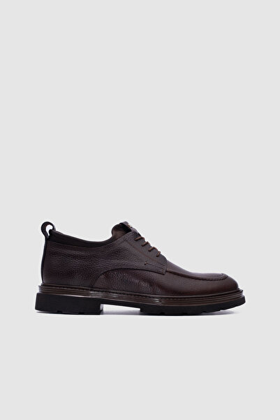 TOGO Men's Brown Genuine Leather Laced Classic Shoes [052342]