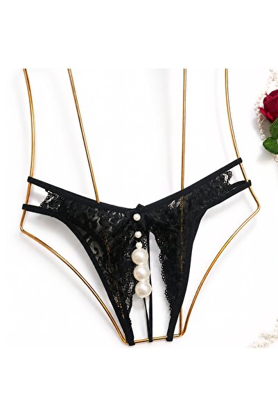 G&H UNDERWEAR Στριγκάκι με κορδόνι με πέρλες (με μεγάλες πέρλες)