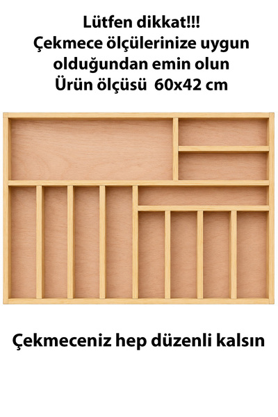 ayfiwood 60X42 cm Wooden Spoon Holder |   Handmade Drawer Organizer |   Perfe...