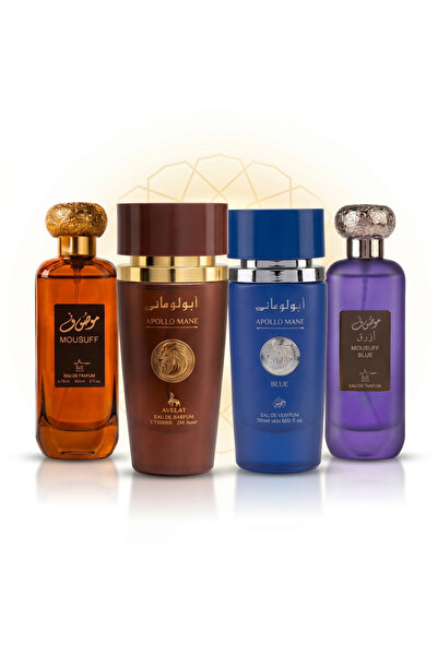 Ayelet Set de 4 parfumuri bărbătești orientale 10ml - Mousuff Brown + Apollo ...