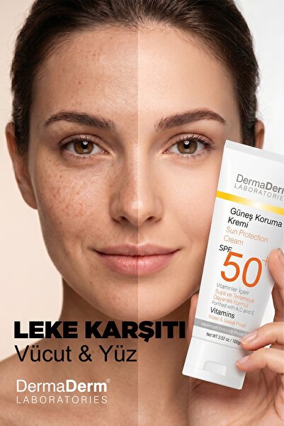 DermaDerm Güneş Kremi SPF 50+ Yüksek Korumalı 100 ml (3 Adet)