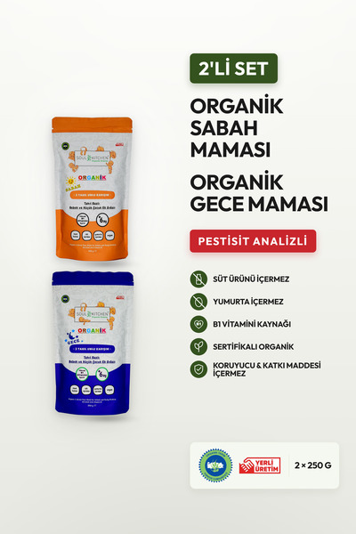 Soul Kitchen Organik Ürünler Organik Sertifikalı Bebek Sabah ve Gece Maması K...
