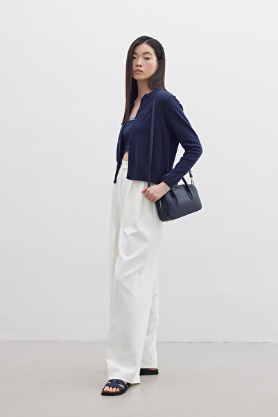 Manuka Navy Blue Thin Knitwear Cardigan