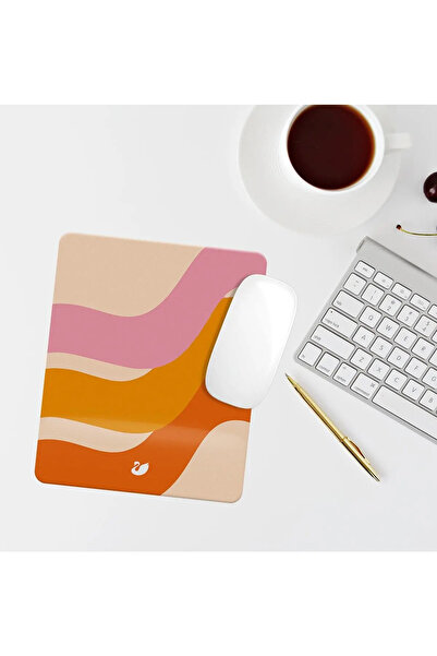 Özer Store Πορτοκαλί Χρώμα Ορθογώνιο Mouse Pad με Στήριγμα Καρπού