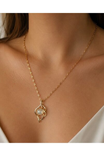 hand shey İncili Çelik Kolye | 316L Paslanmaz Çelik | Gold/Silver Renk | Suya...