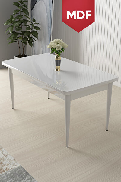 Canisa Concept Nil Serisi 70x110 MDF Sabit Beyaz Mutfak Masası