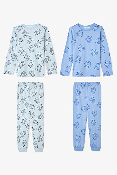 Penti Erkek Çocuk Kirpi Desenli Uzun Kollu 2'li Pamuklu Pijama Takımı