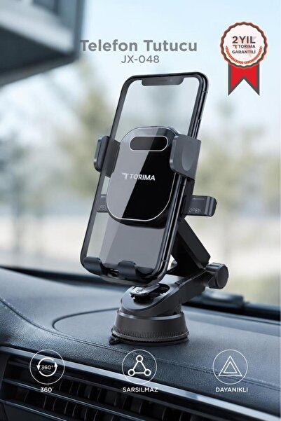Torima Telefon Tutucu 360 Derece Dönebilen Vantuzlu Araç İçi Oto Aksesuarları...