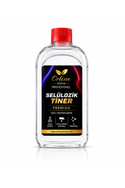Orlisse Kimya Premium Selülozik Tiner 500 ml – Boya, Vernik ve Selülozik Sist...