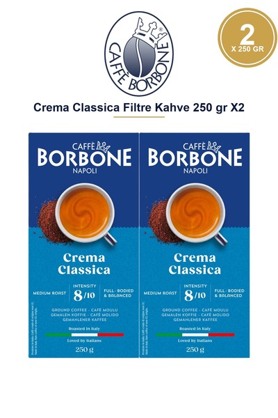 Caffe Borbone -قهوة كريما كلاسيكا المفلترة 250 جرام × 2