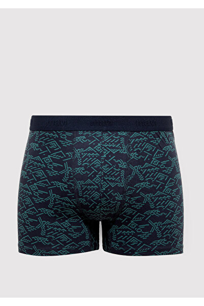 Mavi Baskılı Lacivert Boxer 092459-33648