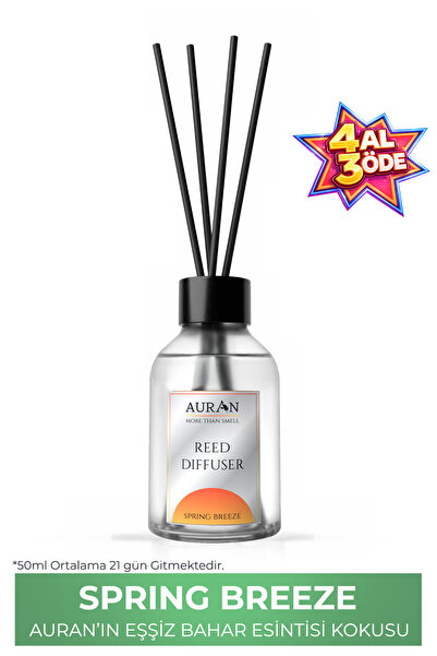 AURAN Bahar Esintisi Çubuklu Oda Kokusu Bambu Kokusu Spring Breeze Reed Diffu...