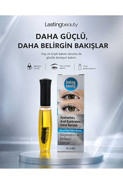 lasting beauty زيت العناية بالرموش للحواجب 10 مل بزيت الأرغان العضوي وفيتامين...