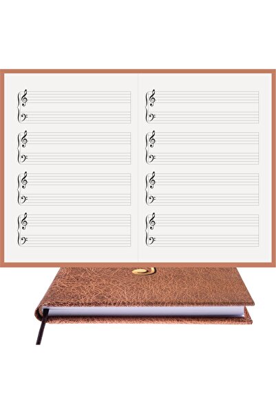 BİDEFTER مفكرة بيانو (رباعيات مع مفاتيح LEFT FA) 100% صناعة يدوية، خياطة يدوي...