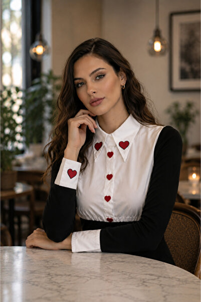 mirach 2’li Set Amor Gömlek Yaka Boyunluk ve Manşet Kolluk | Gömlek Görünümlü...