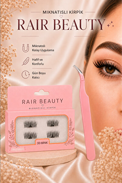 RAİR BEAUTY Mıknatıslı Takma Kirpik ve Kirpik Takma Cımbızı, Kaş ve Kirpik Fı...