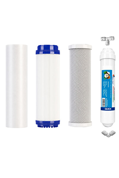 alkalinees Reverse Osmosis Açık Kasa Su Arıtma Filtresi 4 Aşama Filtre Takımı