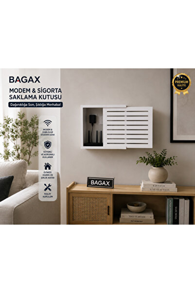 ENDLESS SHOPPİNG Yeni Modern Tasarım Modem/sigorta Saklama Kutusu, 40cm X 33cm