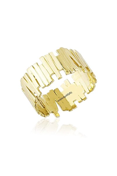 Sembol Gold ZikZak Altın Yüzük 14K Gold