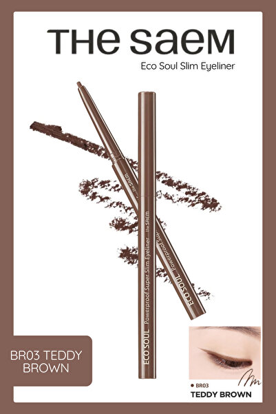 THE SAEM محدد عيون فائق النحافة يدوم طويلاً - Eco Soul Powerproof Super Slim ...