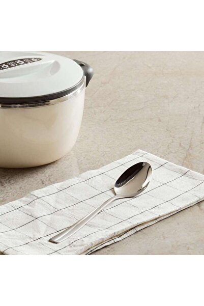 PAN HOME ملعقة تقديم من قطعتين من داين، 22.9 سم - كروم