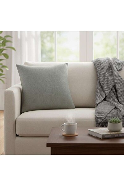 PAN HOME Sunset Textured Indoor / Outdoor Filled Cushion 50x50 Cm- Grey