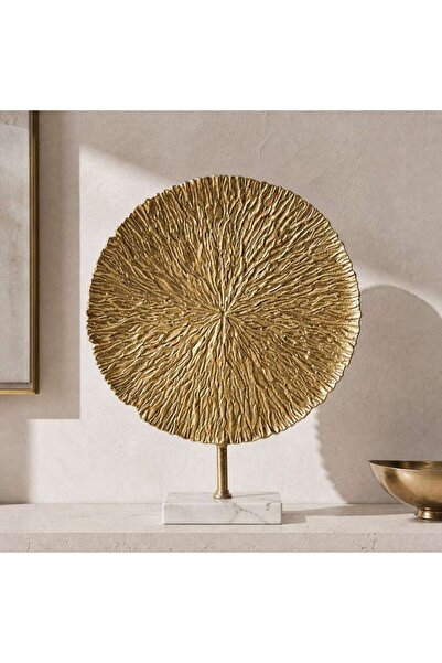 PAN HOME Radial Metal Textured Circle Decor Accent 42x10x53cm - Gold