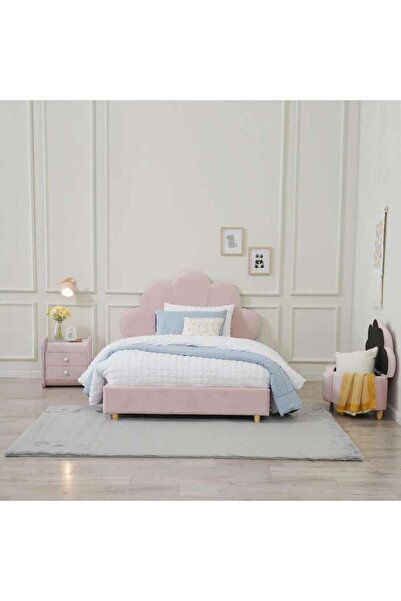PAN HOME Floral Princess Kids Single Bed 90 X190 Cm