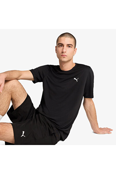 Puma Tricou unisex negru în stil casual Essentials 68254201
