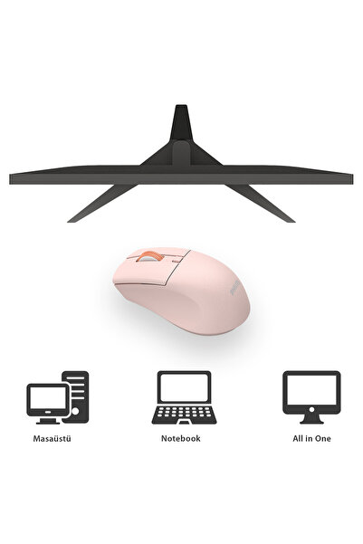 Philips SPK7528 Kablosuz Bluetooth 1600DPI 5 Tuşlu Sessiz Optik Mouse Pembe