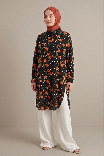 ZARİFSTORE Boyfriend Oversize Vintage Çift Cep Tunik