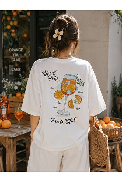 Fandr Store White Oversize Aperol Spritz Unisex T-Shirt
