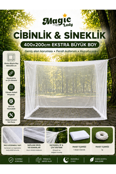 Magiclady Cibinlik & Sineklik , Her Ebatta Ekstra Büyük Boy