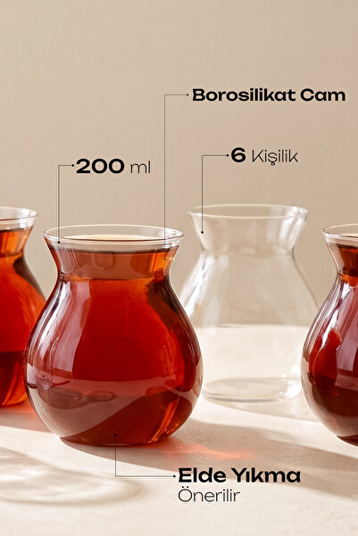 Perotti Üsküdar 6Lı Çay Bardağı Seti 200Ml 40194