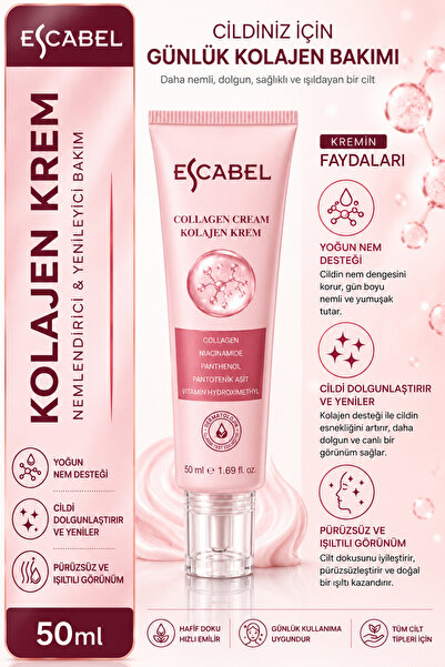 Escabel Kırışıklık Önleyici Kolajen Yüz Kremi 50ml